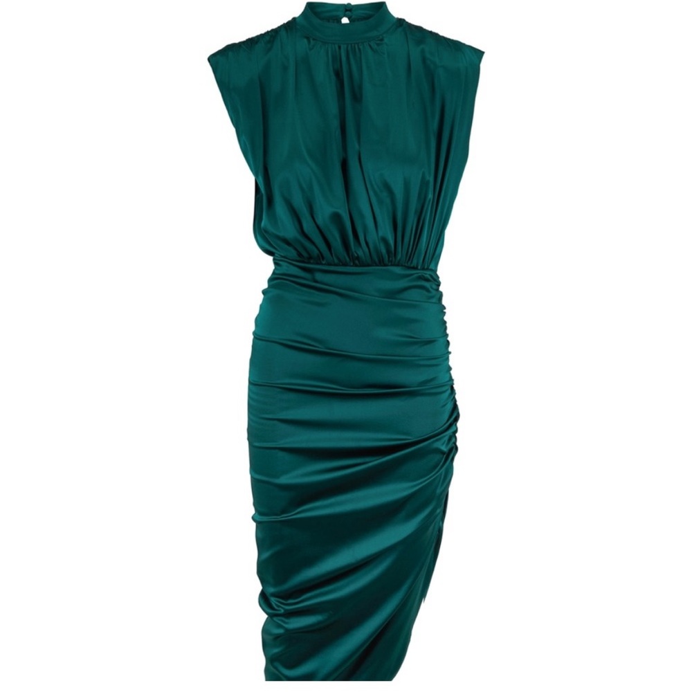 Veronica Beard Kendall Green Silk Dress 2